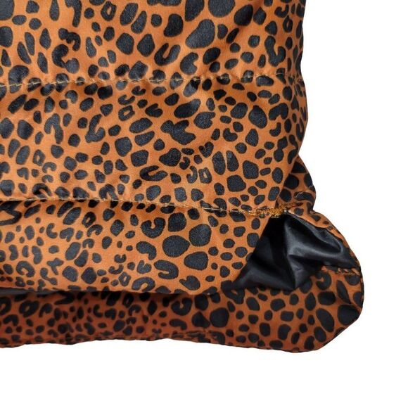 Lands End Puffer Vest Womens 3X (24-26W) 600 Down Leopard Water Resistant NEW - Picture 5 of 15